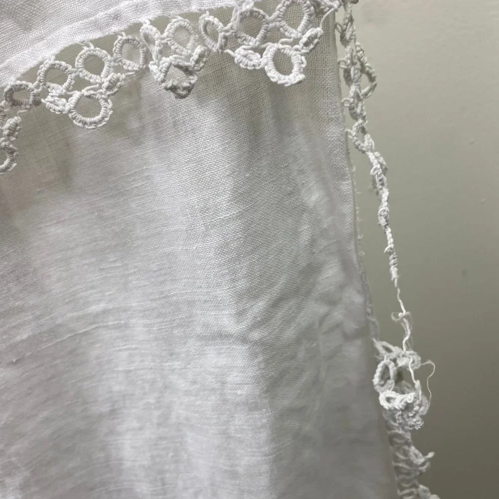 Vintage Pair Crochet Trim Table Runners Various Sizes
